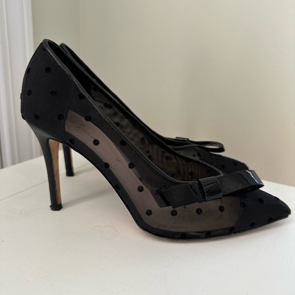 Kate spade black bow heels